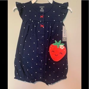 NWT Carter’s Little Strawberry Romper Sz 9M